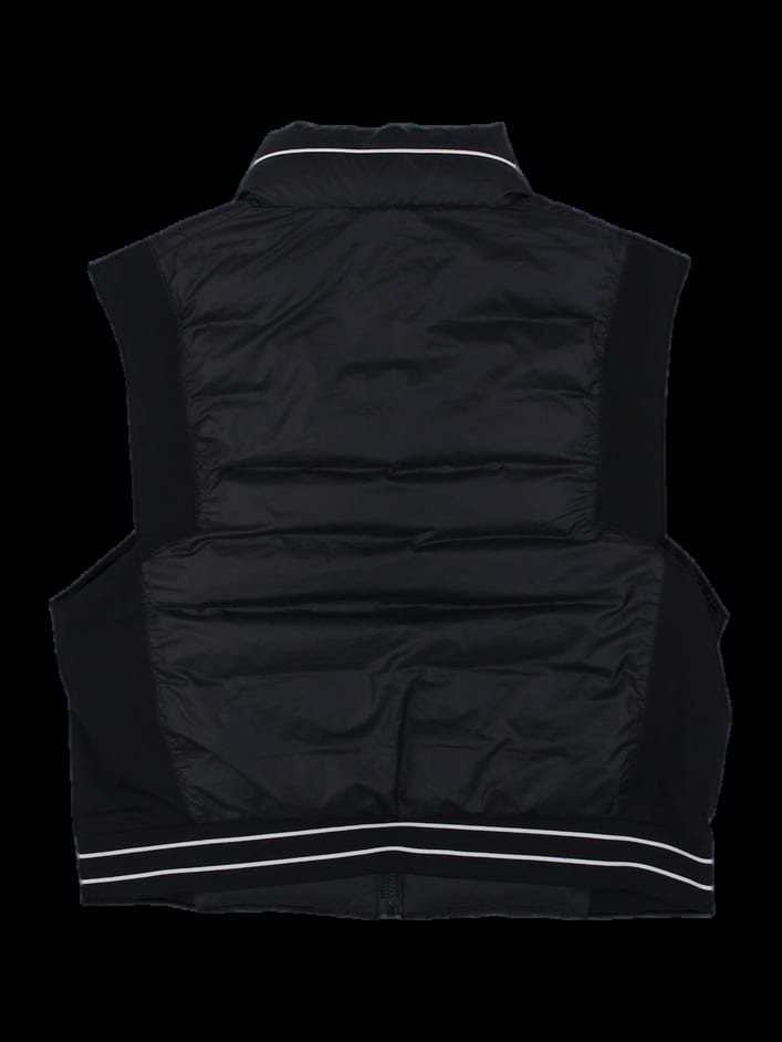 블랙 하이넥 패딩 베스트