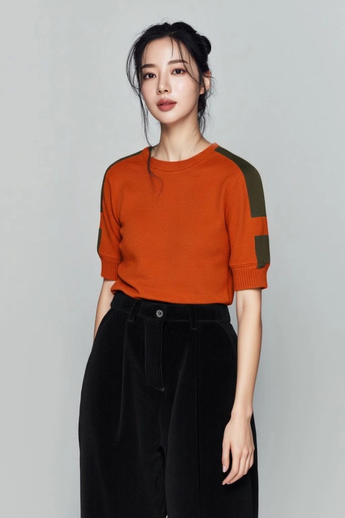 심플 라운드 반팔 티셔츠
