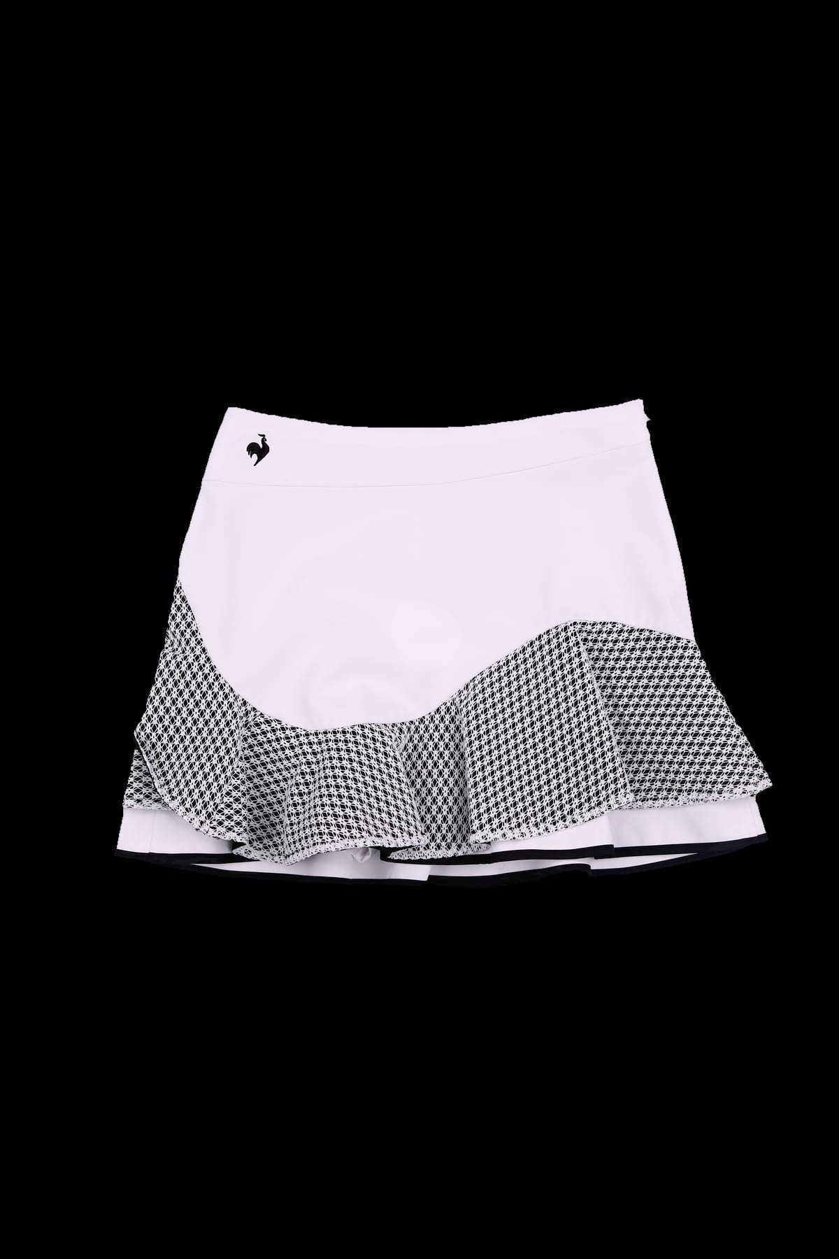 레이스 배색 플레어 스커트