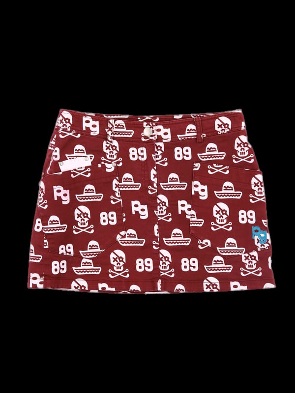 코튼 패턴 미니스커트
