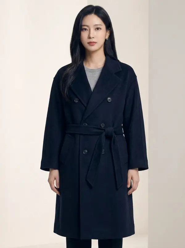 벨트 롱 코트