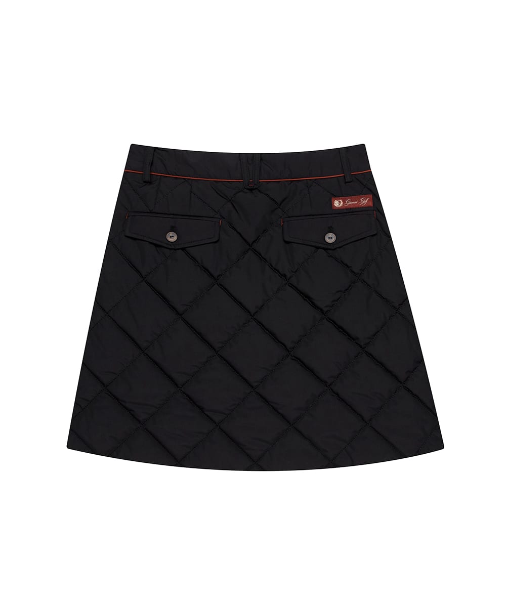퀼팅 포인트 패딩 큐롯(BLACK)