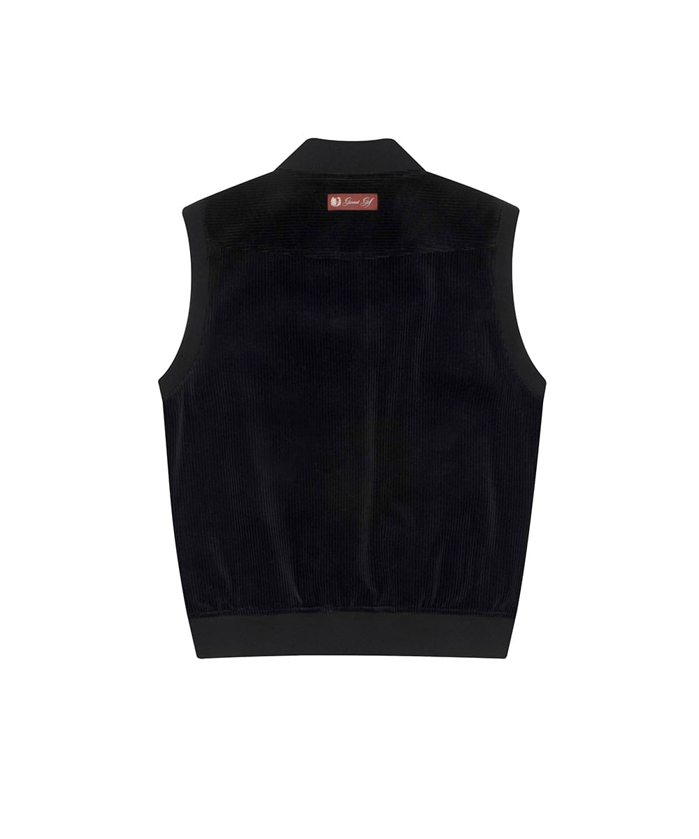 코듀로이 베스트 점퍼 우먼(BLACK)