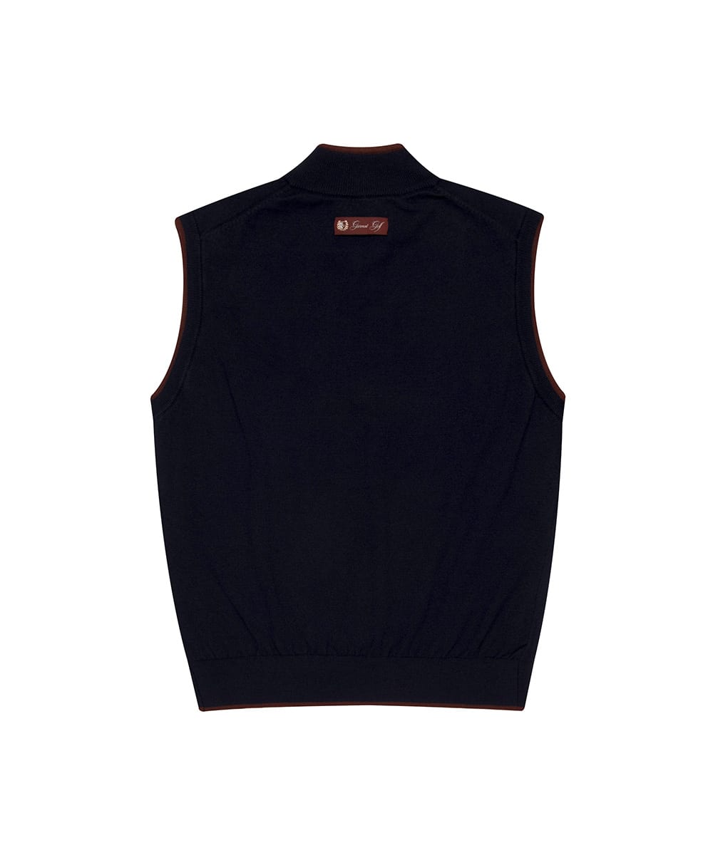 하프 집업 베스트 우먼(NAVY)