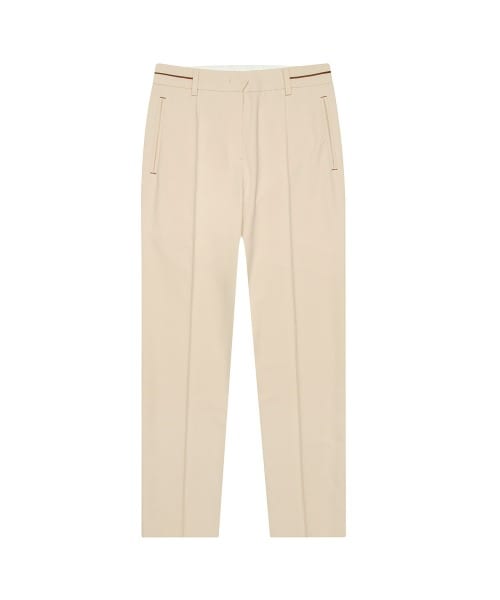 웨이스트 포인트 핀턱 팬츠 우먼(BEIGE)