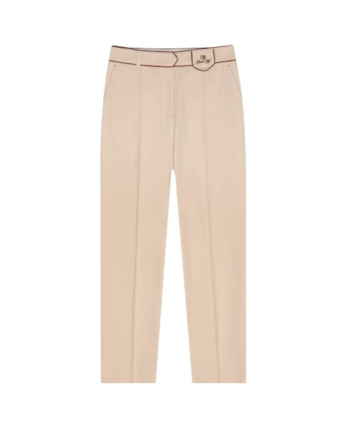 자수포인트 핀턱 팬츠 우먼(BEIGE)
