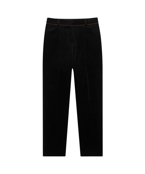 코듀로이 원턱 팬츠 우먼(BLACK)