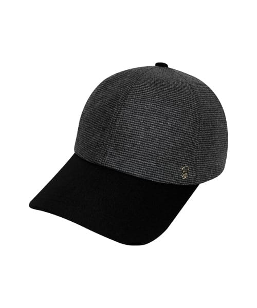 울 체크 리벳 볼캡(CHARCOAL GREY)